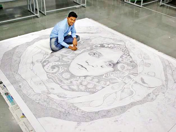 Conservation Of World Record Artwork- Largest Pen Dot Sketch