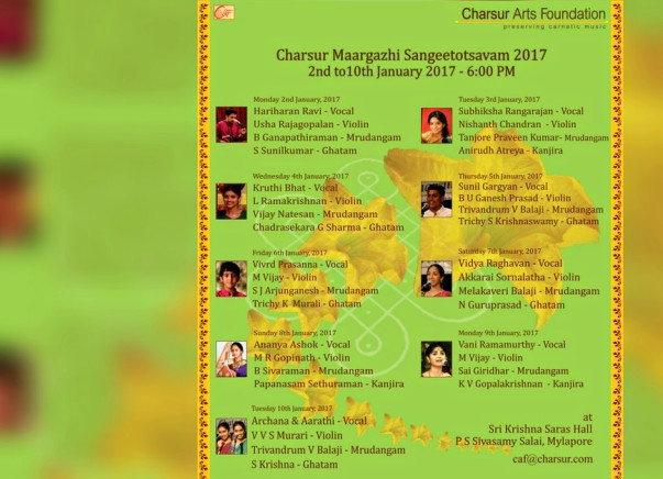 Support Charsur Arts Foundation To Preserve Carnatic Music