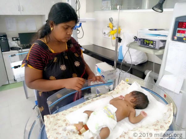 Arathi's six day old baby is in a critical state in the ICU