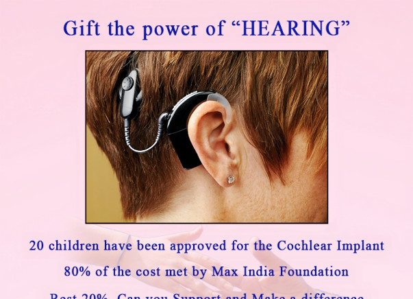 I am fundraising to GIFT THE POWER OF HEARING