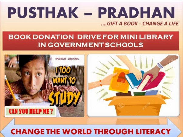 Donation for the underprivileged children for school libraries