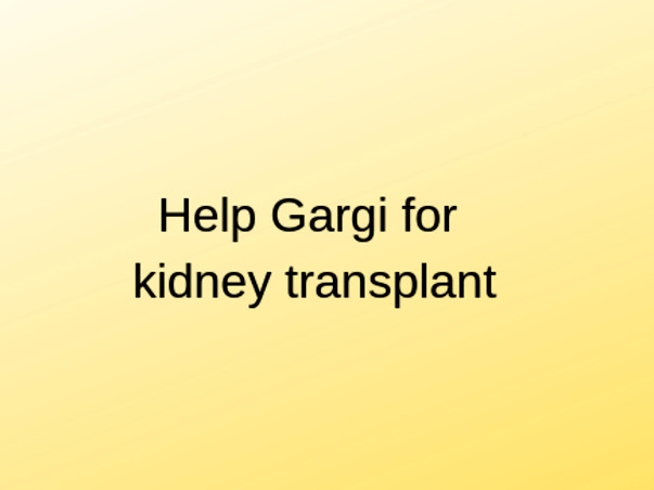 Help My Daughter For Kidney Transplant