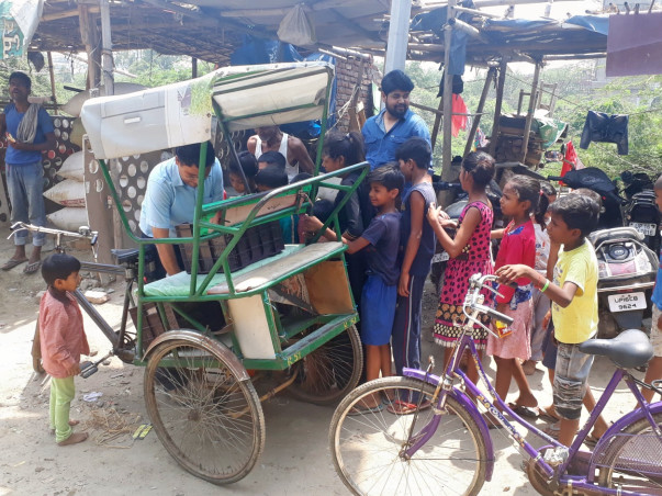 Fruit Distribution drive for children in Slums /streets