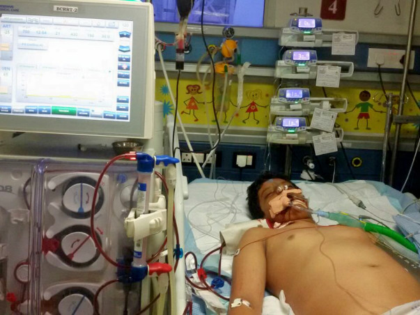 13-year-old Mujeeb is in a critical state in the ICU