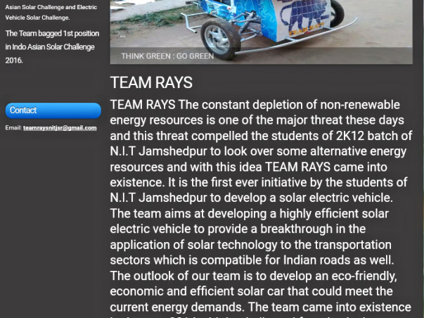 To Raise Fund to Build Solar Car to Compete in National Level,teamrays