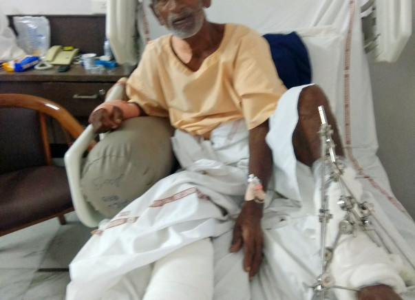 Father's emergency surgery due to Accident