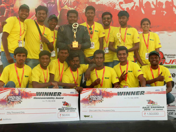 Screwtenizers won overall 1st place in BAJA SAEINDIA 2018 - IIT ROPAR