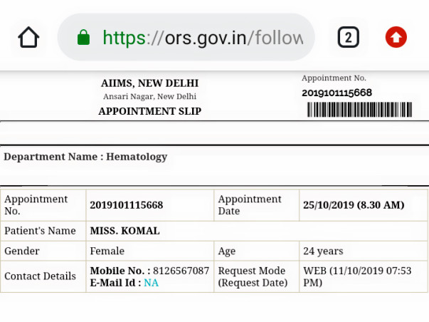 Help My Daughter Komal fight Aplastic Anaemeia