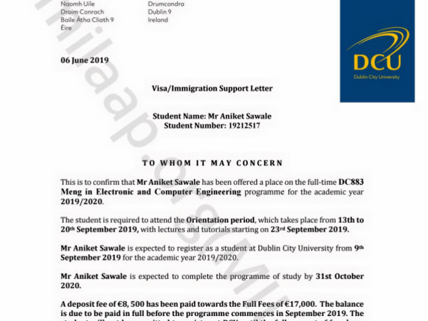 Help Aniket pursue his education in Dublin City University