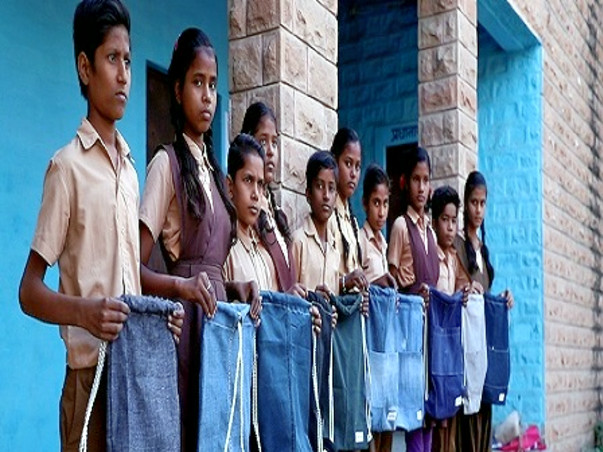 Be a Hero! Gift an Upcycled Denim School Kit to Children.