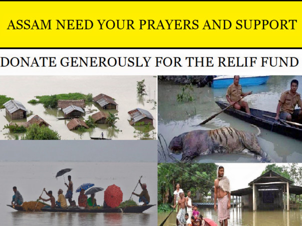 ASSAM FLOODS - DONATIONS for RELIEF FUND