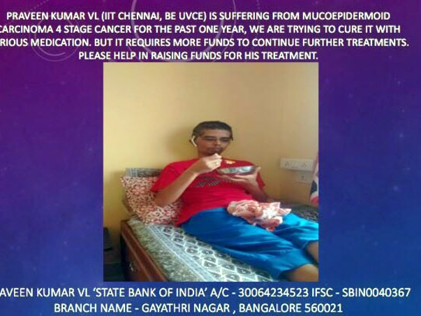 Help Praveen Fight cancer