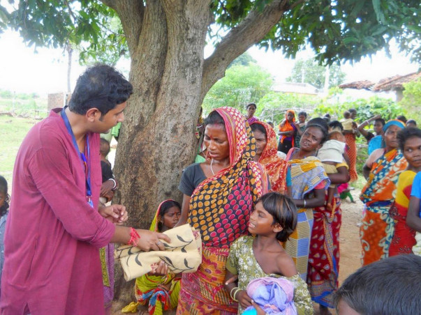Donate new clothes on tribal village - 2019