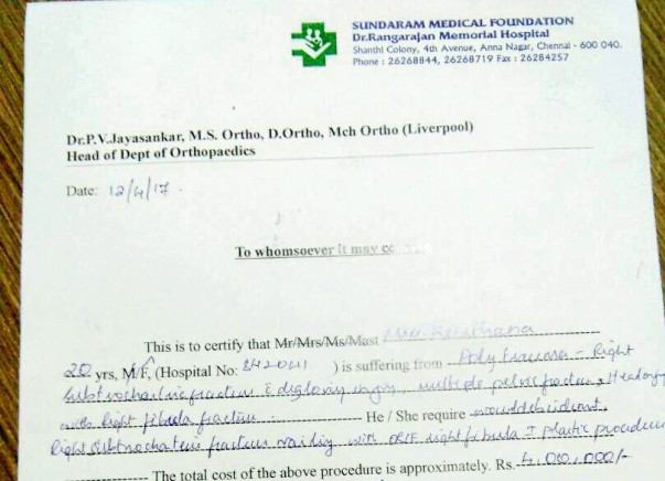 Become a hero by helping Keerthana get back to her normal life