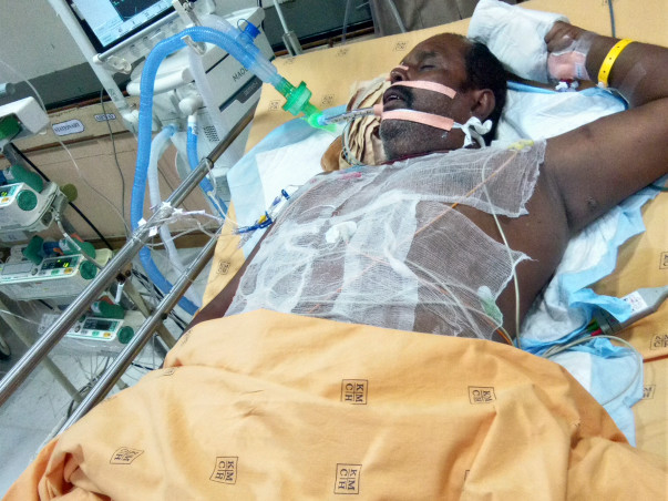 Help selvaraj fight major heart attack