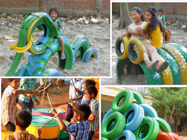 A playground for the children of Arakadu Village (Project Parivartan)