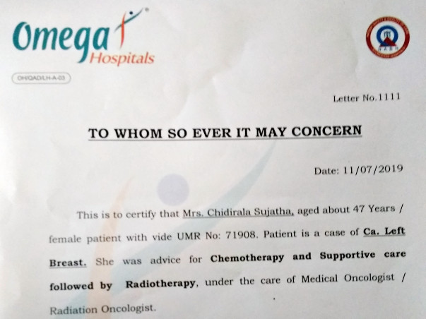 Help Sujatha Fight Cancer