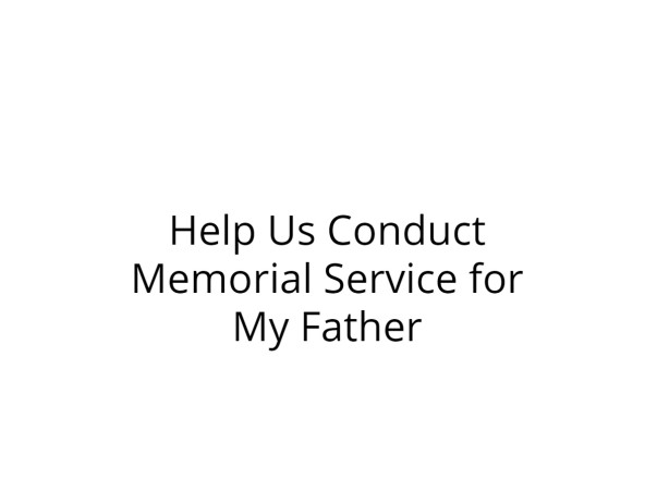 Help Omy Memorial Service for Underprivileged