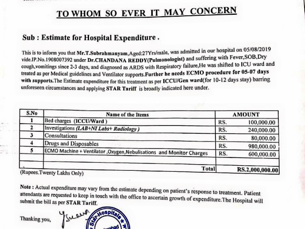 Help Subbu to fight with Acute Pneumonia
