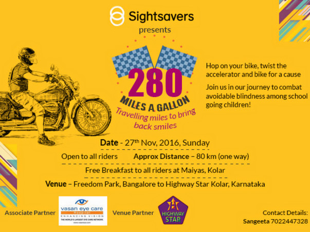 "280 Miles A Gallon" - Ride for a Cause
