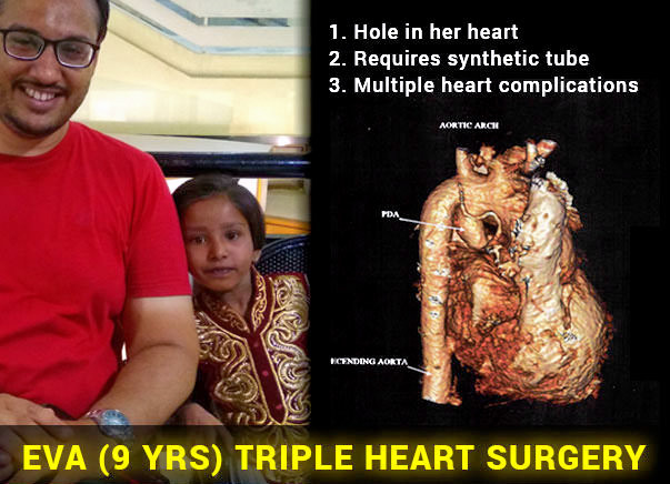 Save Critical 9 Yr Old Eva (Triple Heart Surgery)