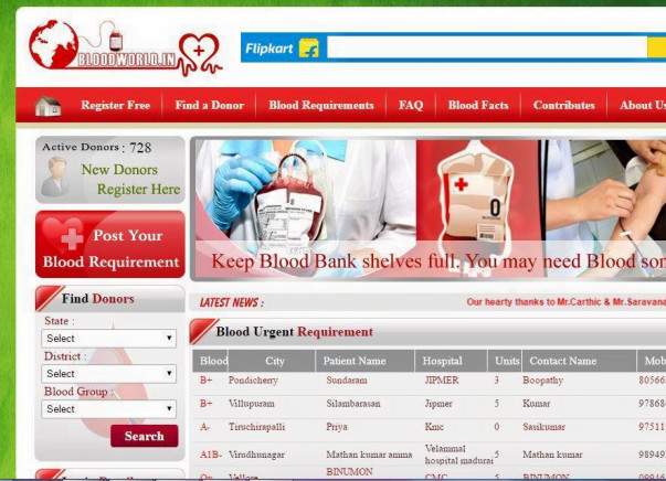 Help to Re-design of www.bloodworld.in website and Develop Android APP