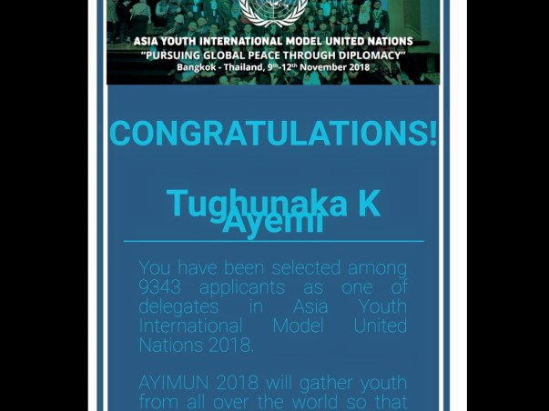Help Me To Attend Asia Youth International Model United Nations