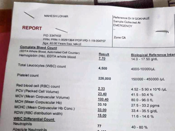 Help Mahesh Lohar Fighting with Whole-body Infections