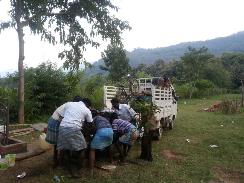 Generator and other supplies arriving at the remote location Generator and other supplies arriving at the remote location