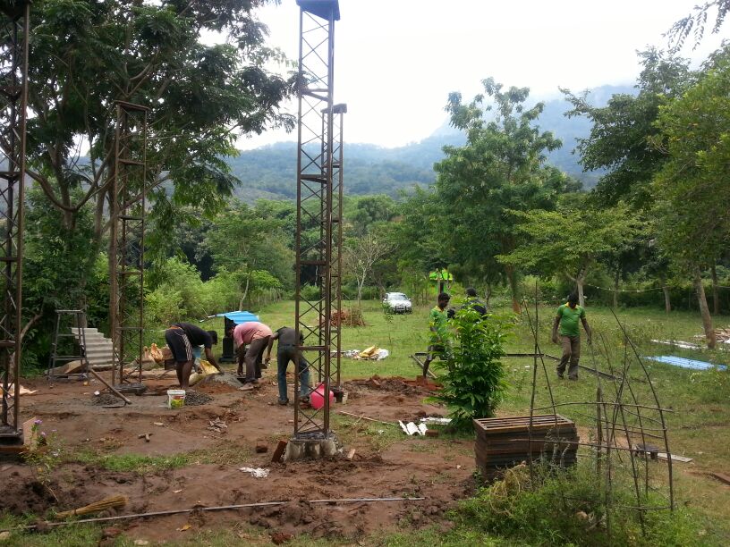 Metal Pillars erected Metal Pillars erected
